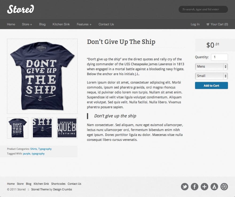 Stored Single Product