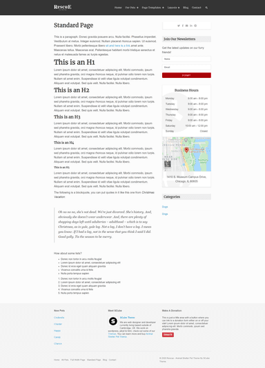 Rescue Standard Page