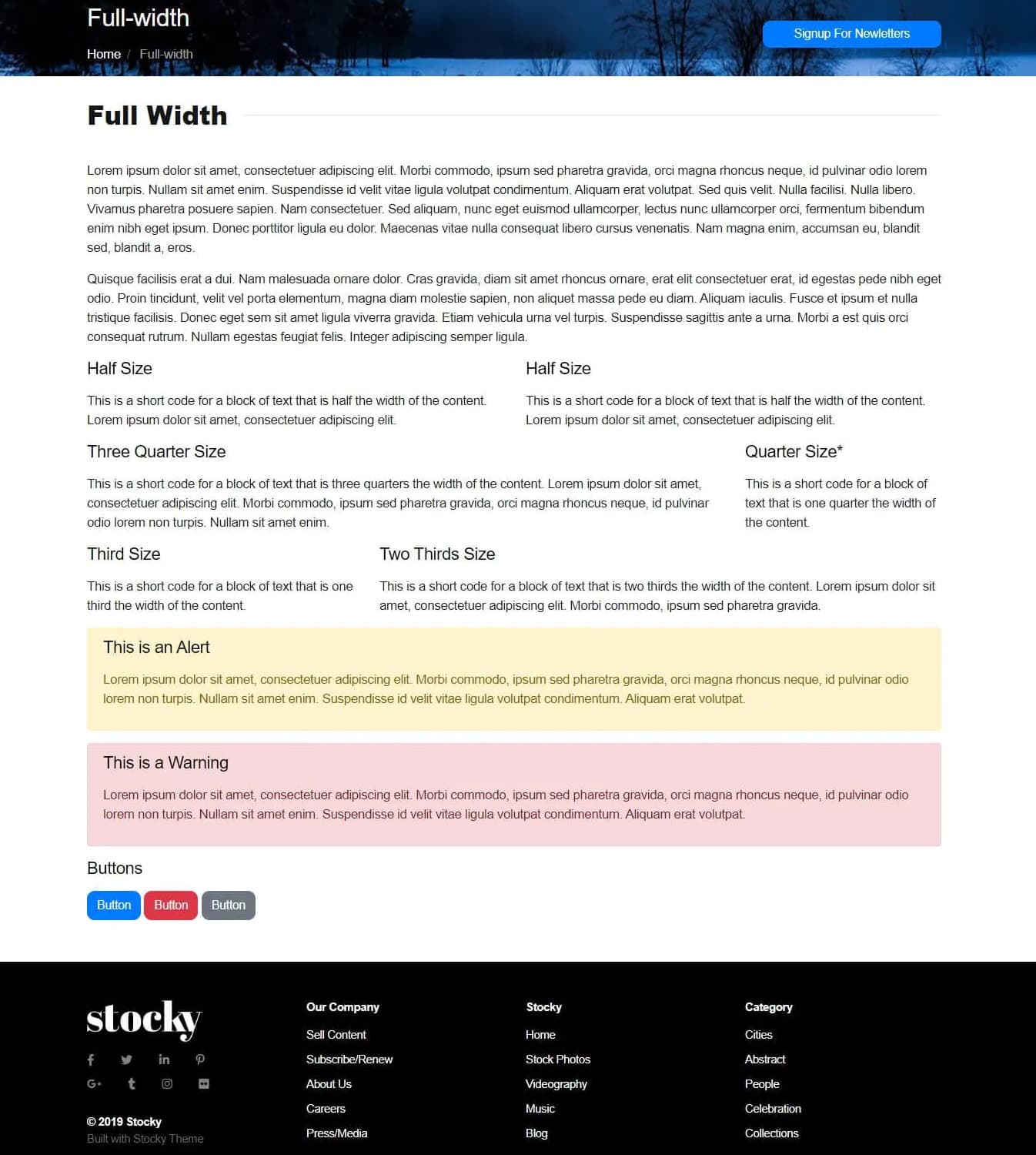 Stocky Jekyll Full Width Page