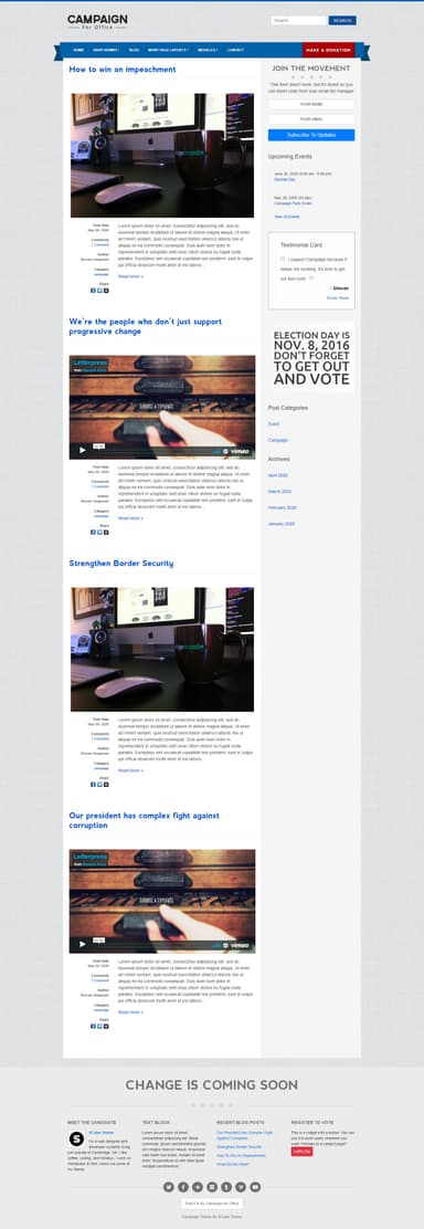 Campaign Blog Page